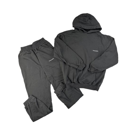 House of CB - Logo Cotton Hoodie & Joggers in Charcoal - Picture 1 of 6